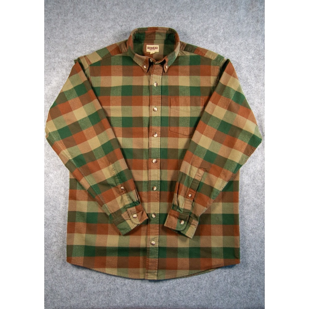 Cabincore Plaid Flannel Shirt RedHead Heritage Outdoor Button Down Large Tall